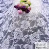 Poliéster Elastano Renda Branca Renda Tecido Renda de Casamento Toalha de Mesa Renda para Roupa de Banho Em estoque Acessórios