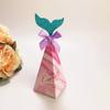 Nueva caja de dulces triangular con forma de sirena, ideal para bodas y fiestas de cumpleaños infantiles.