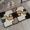 Tapetes de Chão Especiais de Lama Diatomácea Estilo Retrô para Cozinha São Absorventes de Água, Absorventes de Óleo, Antiderrapantes, Resistentes ao Desgaste, Resistentes a Manchas, Tapetes de Chão de Fácil Cuidado, Tapetes de Chão para Cozinha