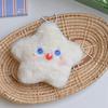 Colgante de estrella de peluche creativo con forma de corazón para niña, llavero con forma de corazón, chirriante, para mochila