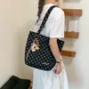 Bolsa Tote de Bolinhas Estilo Coreano 2026 para Mulheres, Bolsa de Ombro Grande Capacidade para o Dia a Dia, Novo Modelo para Estudantes, Bolsa de Mão Versátil para a Aula
