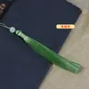 13cm Borla de Seda de Hielo de Extremo Cerrado Fleco Abanico Hanfu Bolsita de Aromas Accesorio Decoración para Ropa Colgante de Borla
