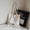 Nueva Bolsa Floral Simple Estilo Coreano Bolso Tote de Gran Capacidad Bolso de Hombro de Ocio para Desplazamiento Fresco de Primavera y Verano para Mujer 2025