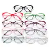 Gafas de marco de metal TR90 con filtro de luz azul, nuevo artículo de comercio exterior, montura de ojo retro de personalidad, espejo plano Ojo de Gato europeo y americano