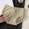 Outono Pêssego ~ Nova Roupa Íntima Feminina Estilo Francês Puro Desejo Renda nas Bordas Confortável Respirável Calcinha de Cintura Média