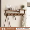Perchero de Pared para Sombreros, Bufandas y Ropa; Gancho de Entrada de Madera Maciza sin Taladro