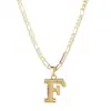 Amazon Transfronterizo Nuevo Collar de 26 Letras Collar con Colgante de Letra Cadena Extendida de Clip de Papel Joyería Gótica para Mujeres