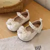 Sandalias de Princesa Brillantes para Niñas Verano 2026 con Lazo, Suela Suave, Antideslizantes para Bebés, Sandalias Cerradas con Perlas