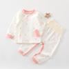 Roupas de Outono para Bebê e Conjunto de Calça Meninos e Meninas Cintura Alta Algodão Primavera e Outono Algodão Roupa Térmica Infantil Roupas de Outono para Bebê