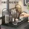 Estante de almacenamiento para baño, estante de almacenamiento para artículos de tocador junto al lavabo en el baño, estante de almacenamiento de escritorio, herramienta organizadora