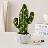 Cactus Bonsái de Espuma Simulada Flor Artificial Cactus Creativo Decoración para el Hogar de Interior Accesorio de Fotografía Planta en Maceta