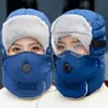 Conjunto de Máscara de Vento e Chapéu Elétrico para Veículos de Inverno, Protetor de Pescoço Quente à Prova de Frio para Ciclismo Feminino e Esqui, Cobertura para Cabeça, Chapéu de Algodão para Proteção do Pescoço