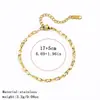 Set de Pulseras de Acero Inoxidable de Moda para Mujer, Venta Caliente Transfronteriza, Chapado al Vacío en Oro Real de 18K, Cadena Sencilla, Pulsera de Acero de Titanio