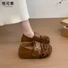 Sandálias Birkenstock estilo retrô em couro legítimo, com aumento de altura, sapatilhas Mary Jane femininas, nova coleção outono 2026, mocassins e sapatos de encaixe
