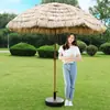 Sombrilla de Paja Simulada, Sombrilla de Paja, Sombrilla de Sol, Parasol de Exterior, Sombrilla de Playa Plegable, Sombrilla de Patio, Sombrilla Escénica para Villa