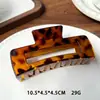 Pinza para el Cabello Vintage de PC con Estampado de Leopardo para Mujer, Pasador de Gama Alta para Recogidos en la Parte Trasera de la Cabeza, Pinza de Tiburón Accesorios para el Cabello, Pinza de Pico de Pato