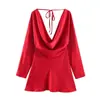 Para Comércio Exterior Transfronteiriço Europeu e Americano Roupas Femininas, Item Mais Vendido do Aliexpress, Moda Verão Vestido com Textura de Cetim de Seda e Gola Drapeada