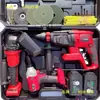 Set de Herramientas Multifuncionales Inalámbricas con Batería de Litio: Martillo Eléctrico Recargable, Amoladora Angular, Llave Eléctrica, Taladro, Sierra Circular, Máquina de Corte