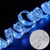 Luces de Cinta Navideña Luces de Cadena Decoraciones Navideñas Accesorios para Árbol de Navidad Colgante Decorativo Cinta de Doble Capa Bronceada