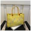 Moda gran capacidad estampado 2024 nueva textura simple casual bordado axila hombro bolso tote bolso de mujer