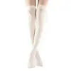 Calcetines Blancos hasta la Rodilla con Lazo, Calcetines Largos de Encaje con Cordones Estilo Japonés JK de Verano, Calcetines Blancos Leche Lolita para Mujer