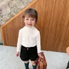 Ropa Infantil Niñas Primavera y Otoño 2025 Nueva Camiseta Básica de Cuello Alto para Niños Estilo Otoño Camiseta de Manga Larga Tops para Bebé