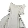 2024 Chaleco Camisola de Seda Fina Talla Grande Base Camiseta de Manga Corta para Mujer Interior Holgado Adelgazante sin Mangas
