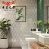 Azulejos de Parede Estilo Nórdico Banheiro Azulejos de Banheiro 300X600Mm Cozinha Parede Azulejos de Grade Branco Brilhante