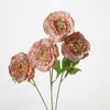 4 Cabezas de Flores Artificiales Nórdicas Xin Xin Lu Lian para Decoración Interior de Bodas, 4 Cabezas de Flores de Loto Artificiales Pequeñas para Venta al por Mayor de Bodas