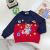 Ropa Infantil Estilo Japonés en Stock Otoño Nuevo Sudadera con Parche de Dibujos Animados Temática Espacial Manga Larga para Niños y Niñas 6099