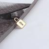 Accesorios para Pendientes DIY Aleación Geométrico Simple Corazón Hueco Candado Llave Materiales para Pendientes Colgantes para Pulsera