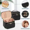 Nueva bolsa de cosméticos grande de Amazon Fashion para mujer, impermeable, de PU, para viajes al aire libre.