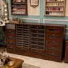 Gabinete de Exhibición Retro de Madera Maciza para Esmalte de Uñas, Gabinete de Almacenamiento para Esmalte de Uñas, Gabinete de Almacenamiento para Gel de Uñas, Gabinete de Exhibición de Pie para Salón de Uñas