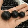 Bola de cristal de obsidiana de ojo de arcoíris natural, conjunto de siete estrellas, accesorios de decoración, bola de Yaoshi negra Wujin, cristal al por mayor