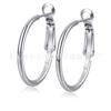 Pendientes de acero de titanio de fábrica directa aro de oreja grande de acero inoxidable hebilla de oreja elástica hebilla de camarón para hombre pendientes de alambre grande redondos