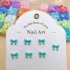 Novas Joias de Resina para Nail Art Cor de Doce Laço DIY Joias de Unha Brincos Capa de Celular Acessórios de Unha Vestíveis