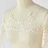 Acessórios de renda branca material diy feito à mão para noiva adorno de cabeça de casamento flor decorativa largura 15,5 CM
