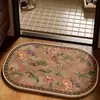 Tapetes de Chão para Banheiro Estilo Retrô para Uso Doméstico, Fáceis de Cuidar, Absorventes de Água, Secagem Rápida, Antiderrapantes, Laváveis, Resistentes a Manchas, Tapetes de Chão de Linho