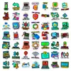 50 Pegatinas de Código de Programación de Píxeles, Pegatinas DIY de Elementos de Computadora Estilo Geeky, Nuevos Materiales para Planificador de Comercio Electrónico Transfronterizo