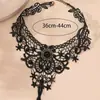 Halloween Nuevo Cruzado de Encaje Collar para Mujer Original Simple Exagerado Cadena Clavicular Negra Collar Falso Joyería