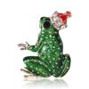 Broche criativo novo de príncipe sapo de desenho animado europeu e americano, versátil, fofo, personalidade, distintivo de animal, broche, atacado em estoque