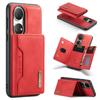 Serie M2 Adecuado para Huawei P50 Funda Plegable Triple con Ranura para Tarjetas Funda Protectora P50 Pro Funda Dividida Magnética Dos en Uno Funda de Cuero