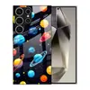 Capa Protetora Criativa A90 Vidro Temperado S26 Capa de Telefone Espacial A54 Adequado para A16 Samsung S25Ultra Meteor