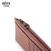 Tendencia Transfronteriza Monedero de Cremallera Color Sólido Tejido a Mano Elegante Moda Exquisito Mini Porta Tarjetas Bolsa para Llaves