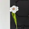Flor de tulipán artificial individual con un toque de alta gama para decoración de sala de estar en casa, arreglo de escena de boda, arreglo floral