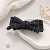 Pinza de Plátano Exquisita de Gama Alta Pinza para el Cabello con Lazo Estilo Coreano para Mujeres Pinza de Garra para Cola de Caballo Alta Tamaño Grande Cabello de Gran Volumen Horquilla Venta al por Mayor