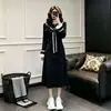 Vestido de otoño e invierno estilo Chanel para mujer, nuevo modelo 2026, entallado en la cintura, adelgazante, elegante, rejuvenecedor, vestido negro extremadamente hermoso