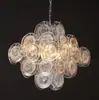 Lustre de Vidro Murano Transfronteiriço Francês Retrô de Alto Padrão para Sala de Jantar Luz de Luxo Leve Luminárias de Arte para Quarto