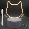 Adornos acrílicos ambiente de noche regalos actividades festivas transfronterizas para promover mensaje manuscrito DIY luz nocturna 3D Yak