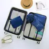 Bolsa de almacenamiento para viaje juego de siete piezas bolsa de almacenamiento para clasificación de ropa de maleta engrosada de viaje juego de 7 piezas fabricante